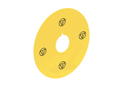 Lovato Electric: Plastic Disk Label for Mushroom Head Pushbuttons - LPXAU124