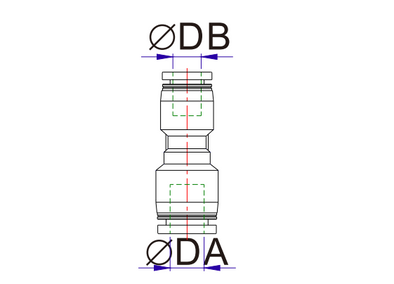 Airtac SUS316: Push to Connect Fitting, Male Connector - X-S6-NPG1/2-5/16 (MOQ 10 pcs)