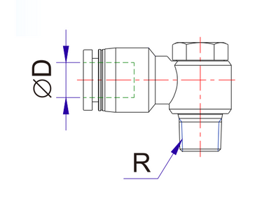 Airtac SUS316: Push to Connect Fitting, Male Connector - X-S6-NPH5/16-1/8 (MOQ 10 pcs)