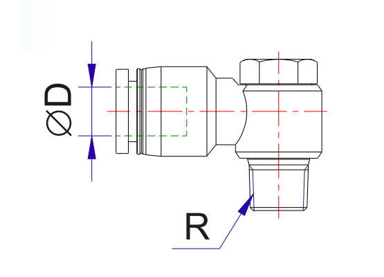 Airtac SUS316: Push to Connect Fitting, Male Connector - X-S6-NPH5/16-1/8 (MOQ 10 pcs)