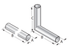 Murrplastik - R-RW40 250 Precision pipe, angled 90° - 83952830