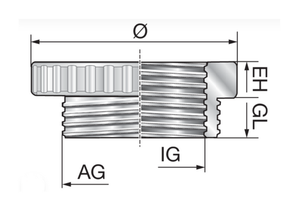 Murrplastik - RR M63/M40 Metal Reducing Bush - 83727632 (MOQ 10 pcs)