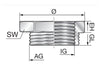 thread reducing bush diagram