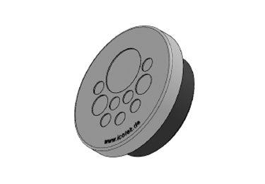 Icotek KEL-DPZ 50|10 gy: Round Cable Entry Plate - 43751