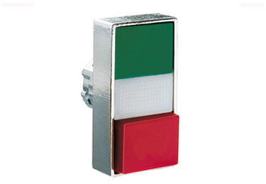 Lovato Electric: Double-Touch Actuator, Momentary, White Indicator, 1 Extended / 1 Flush Pushbutton - 8LM2TBL7213