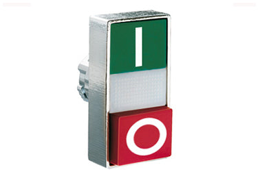 Lovato Electric: Double-Touch Actuator, Momentary, White Indicator, 1 Extended / 1 Flush Pushbutton - 8LM2TBL7223