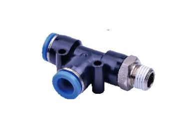 Airtac NPED: Push to Connect Fitting, Male Run Tee - NPED1/2-1/4 (MOQ 10 pcs.)