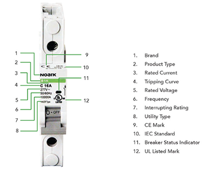 Noark B1H:Miniature Circuit Breakers-B1H1B1