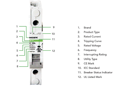 Noark B1H:Miniature Circuit Breakers-B1H3C4