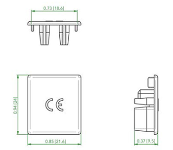 Noark Busbar-UL1077: Comb Bus Bar Endcap-EC10773