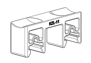 Icotek KZL 11: Strain Relief Plate for DIN Rails - 32250