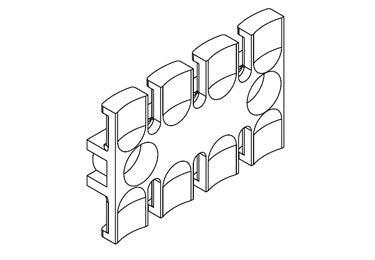 Icotek ZL 60 AB M5: Strain Relief Plate with Aluminum Bushings - 32281