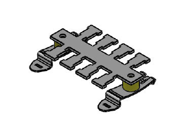 Icotek KAFM 4|SF: EMC Cable Assembly with Strain Relief for 35 mm DIN Rail - 36444