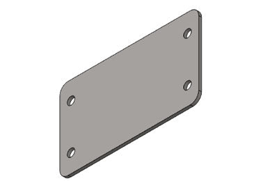 Icotek BPM 10 V2A: Metal Blank Plate, Screwable - 41992