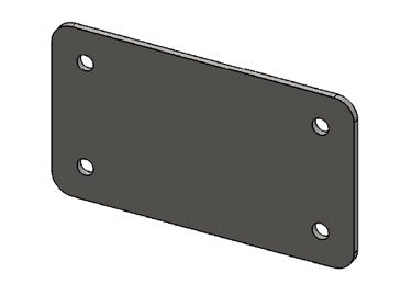 Icotek BPM 6: Metal Blank Plate, Screwable - 42011