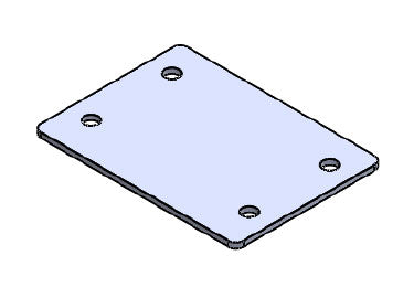 Icotek BPM-FG B: Metal Blank Plate, Screwable - 42012