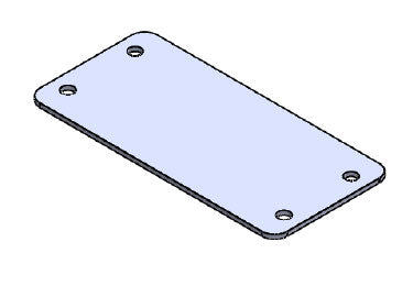 Icotek BPM 16: Metal Blank Plate, Screwable - 42025
