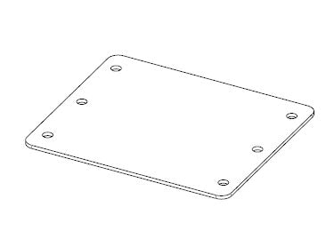Icotek BPM 16-MT: Metal Blank Plate, Screwable - 42026