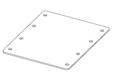 Icotek BPM 16-2MT: Metal Blank Plate, Screwable - 42031