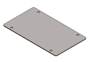 Icotek BPM-JUMBO 2: Metal Blank Plate, Screwable - 42032