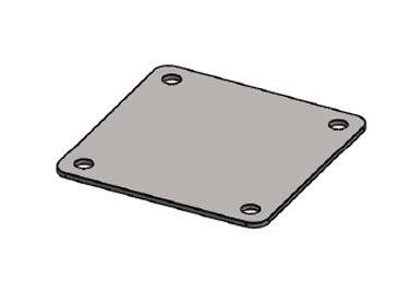 Icotek BPM-JUMBO flex: Metal Blank Plate, Screwable - 42033