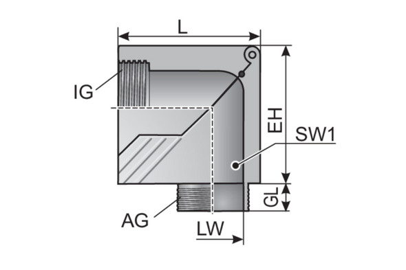 Murrplastik- KAW-Pg 11 Connection Angle - 83661014 (MOQ 25 pcs.)