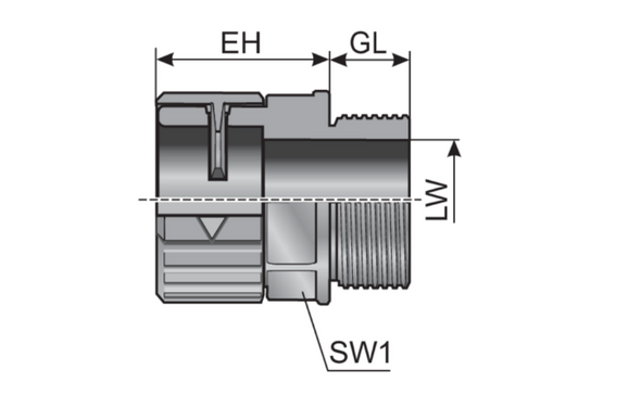 Murrplastik- MSV-Pg 13.5/11 Plug-in Conduit Fitting - 83601015 (MOQ 50 pcs.)