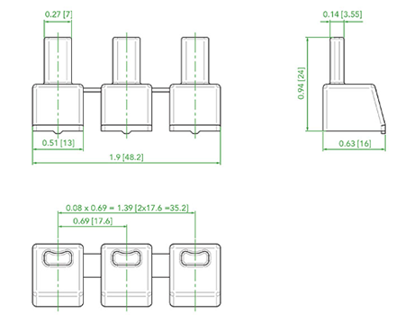 Pc489 Noark Busbar-UL489: Protective Caps-PC489 (MOQ 10 pcs.) – Trimantec