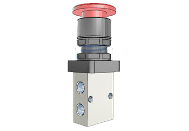 Airtac S3PM-06: Manual Valve, 3 Way - S3PM06R