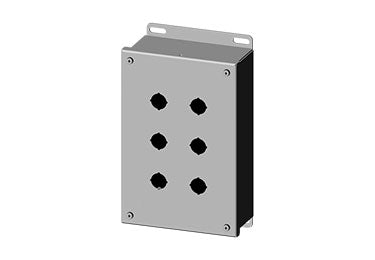 Saginaw Enclosures: Pushbutton Enclosure for 22.5mm Pushbuttons - SCE-6PBGX