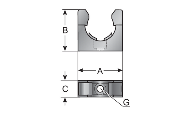 Murrplastik- UH 21 Corrugated Conduit Holder - 83621218 (MOQ 100 pcs.)