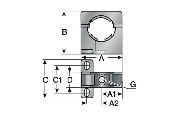 Murrplastik- UHF 16 Corrugated Conduit Fixed Holders - 83621610 (MOQ 100 pcs.)