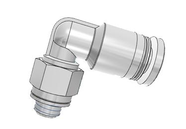 Airtac PL: Stainless Steel Push Lock Fitting, Male Elbow - PL1004-S (MOQ 10 pcs.)