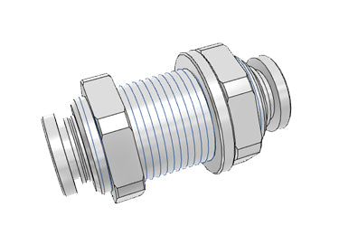 Airtac PM: Pneumatic Fitting, Bulkhead Union - PM6D | Trimantec